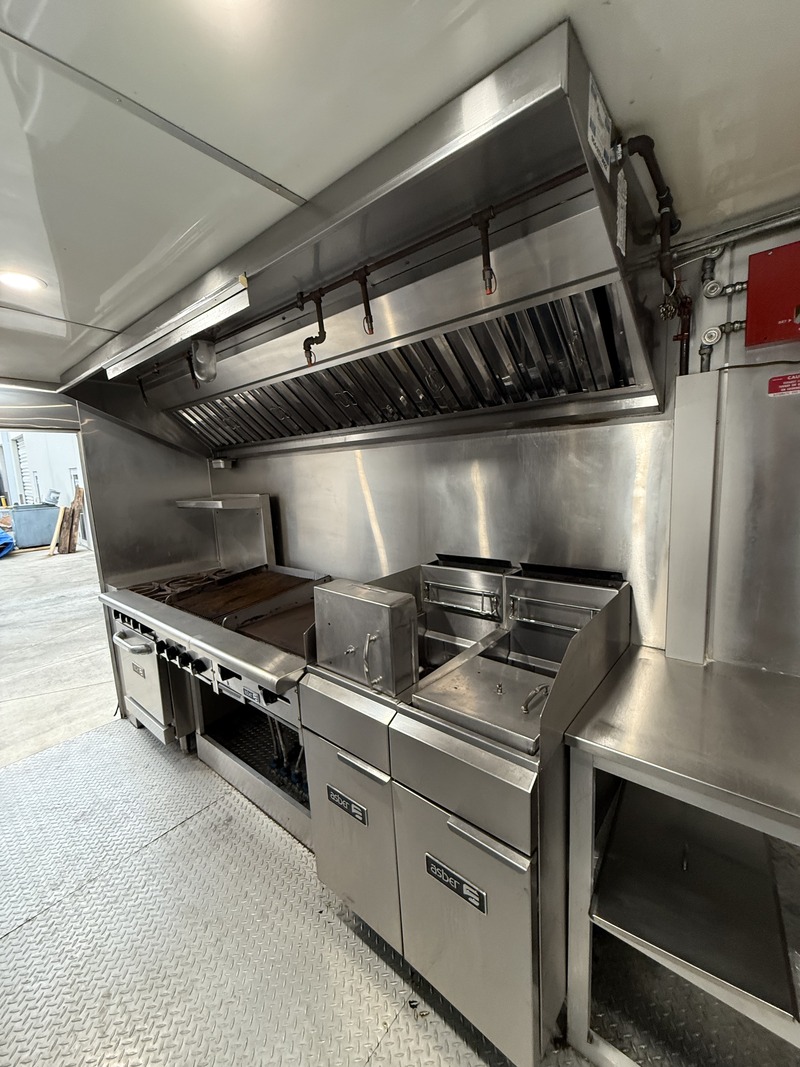 Cookline in 20' Used Food Trailer Kitchen on Food Trailer