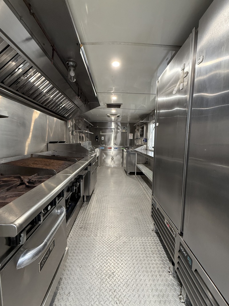 Whole Kitchen Area on Mobile Food Trailer Long View of Kitchen