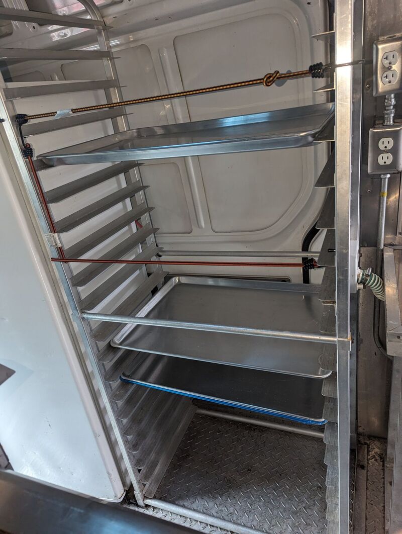 Speed Rack on Sprinter Food Van Speed Rack