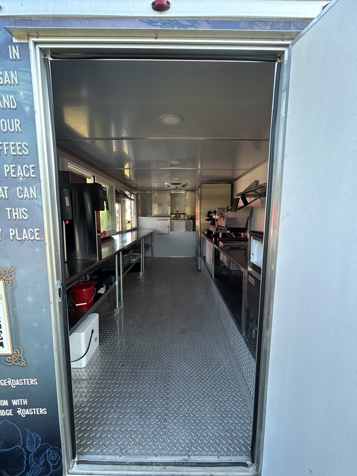 Coffee Trailer Entrance Door into trailer