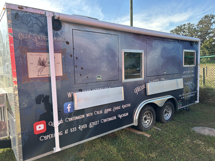 Coffee Trailer Coffee Cart with Windows Closed