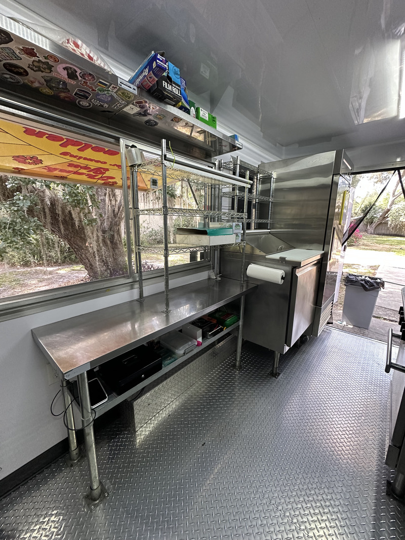 Service side of food trailer Serving Window