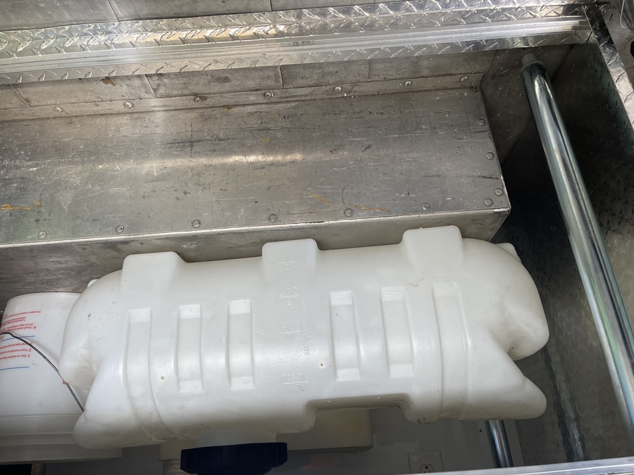 Water tank on ice cream truck water tank