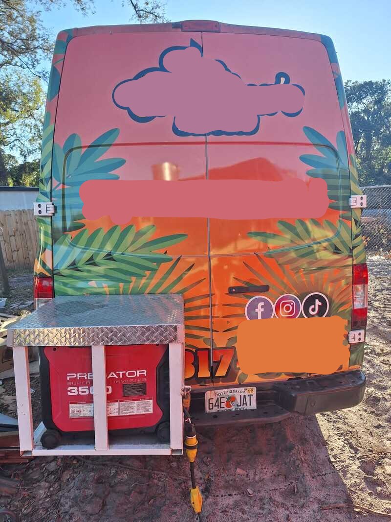 Rear of Shaved Ice Van