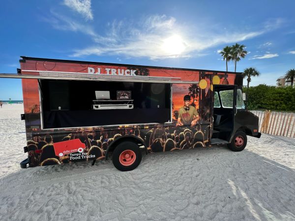 Wedding with Mobile DJ Truck Food Truck Wedding