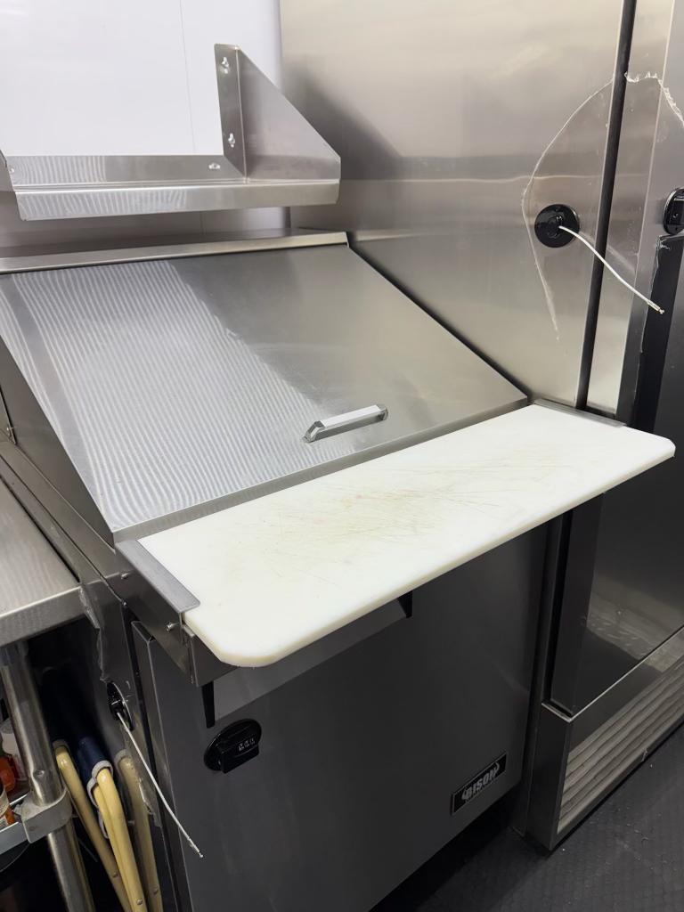 Sandwich Prep Station in Ice Cream Truck Sandwich Station