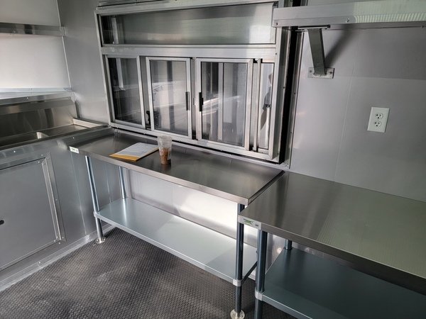 food cart serving window that is 4 sale Serving window on food trailer