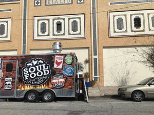 Outside the Rialto Theatre with a Food Truck in Tampa Florida - food truck Wedding Outside the Rialto Theatre with a Food Truck