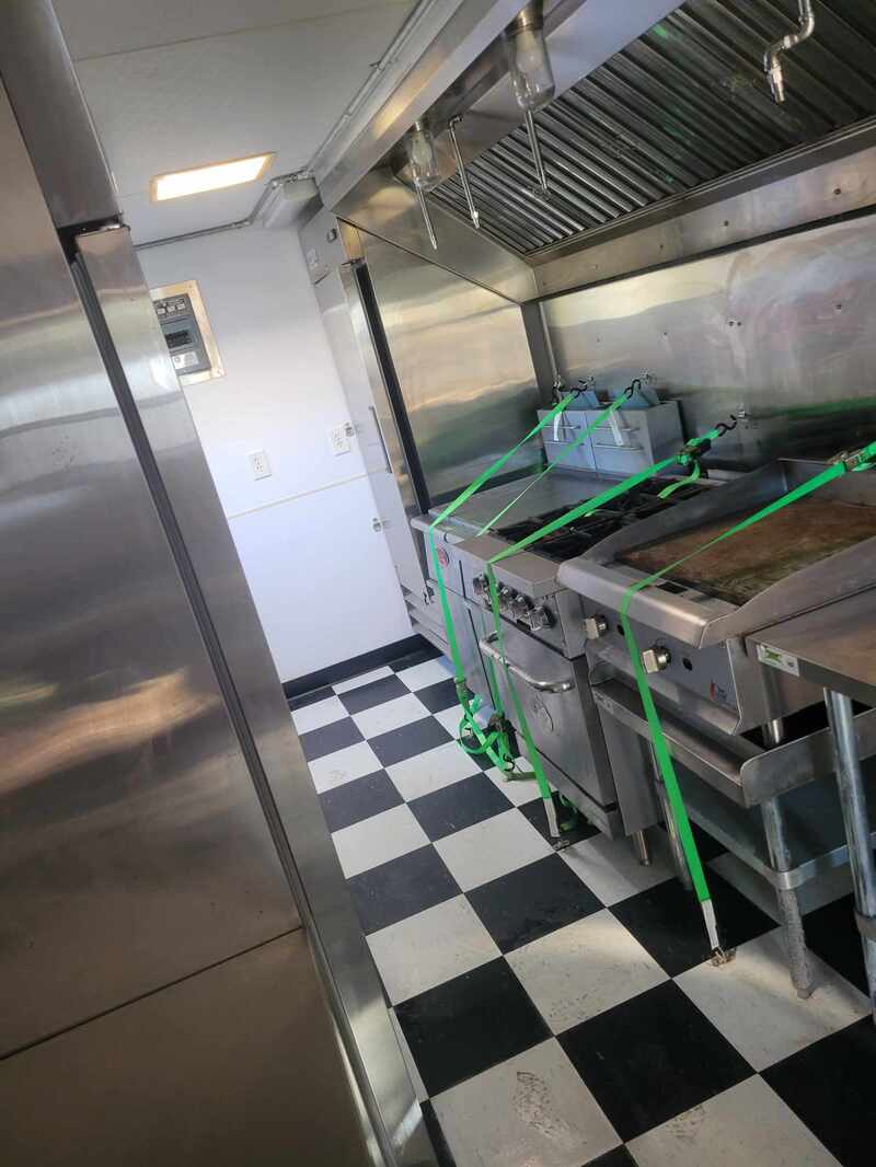 Kitchen of BBQ Food Trailer Kitchen Area