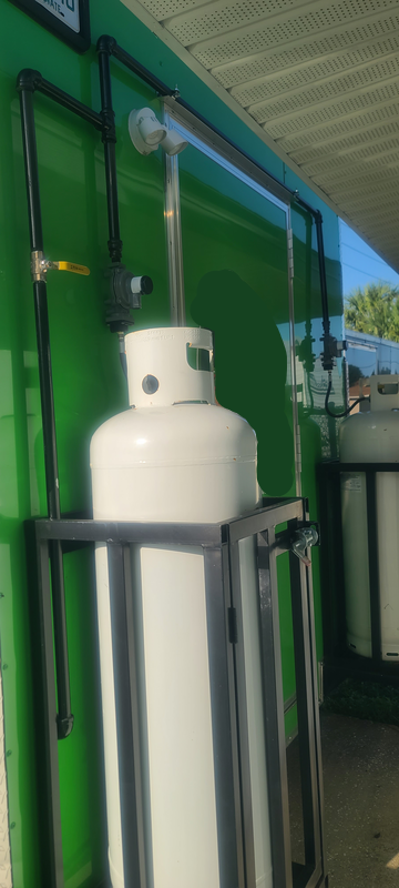 Food Trailer For Sale Sebring FL – Propane Tank Setup 100 Gallon Propane Tank Mounted on Food Trailer For Sale